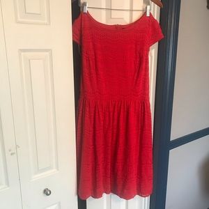 Red lace looking dress